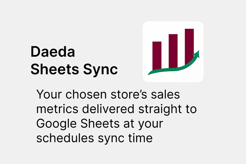 Daeda Sheets Sync - Apps project screenshot showing the interface